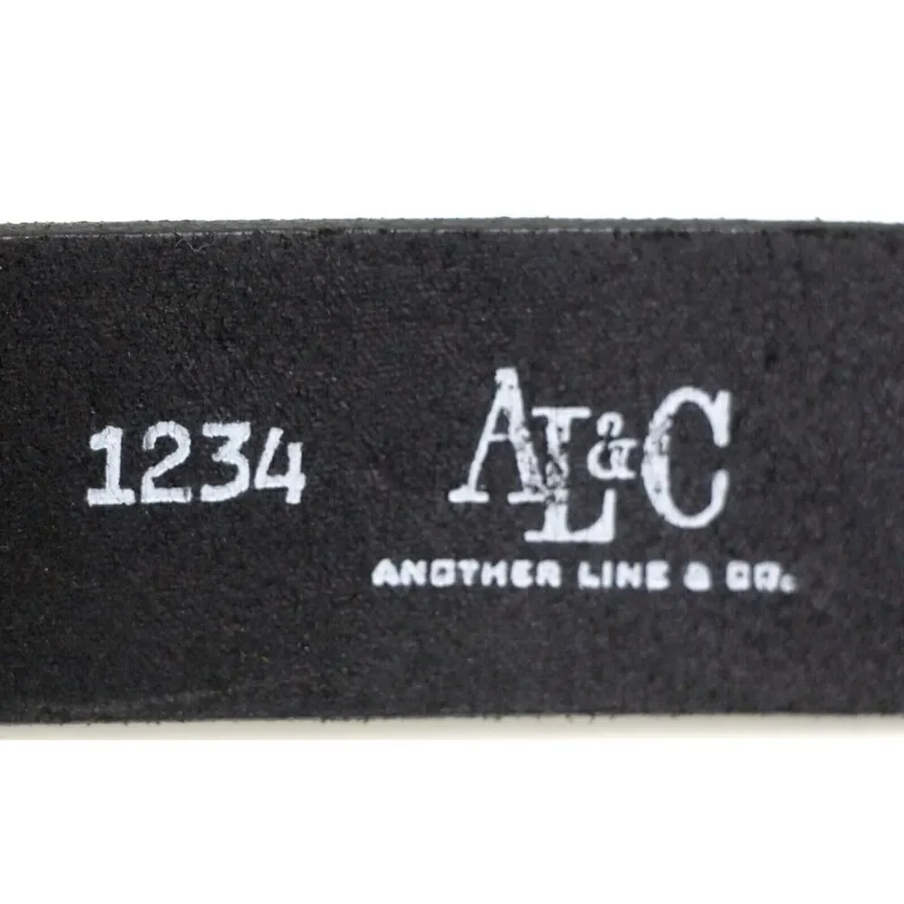 AL & Co BLACK REAL LEATHER 1 3/8